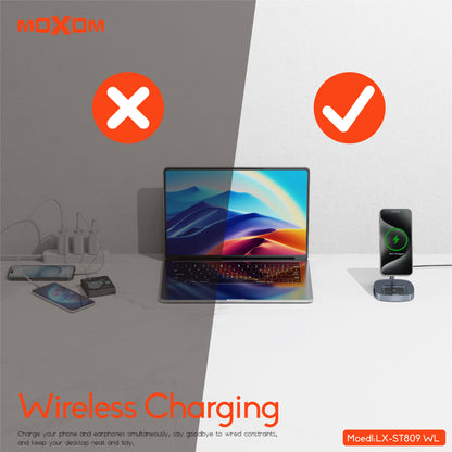 Moxom LX-ST809 2-in-1 Wireless Charging Station