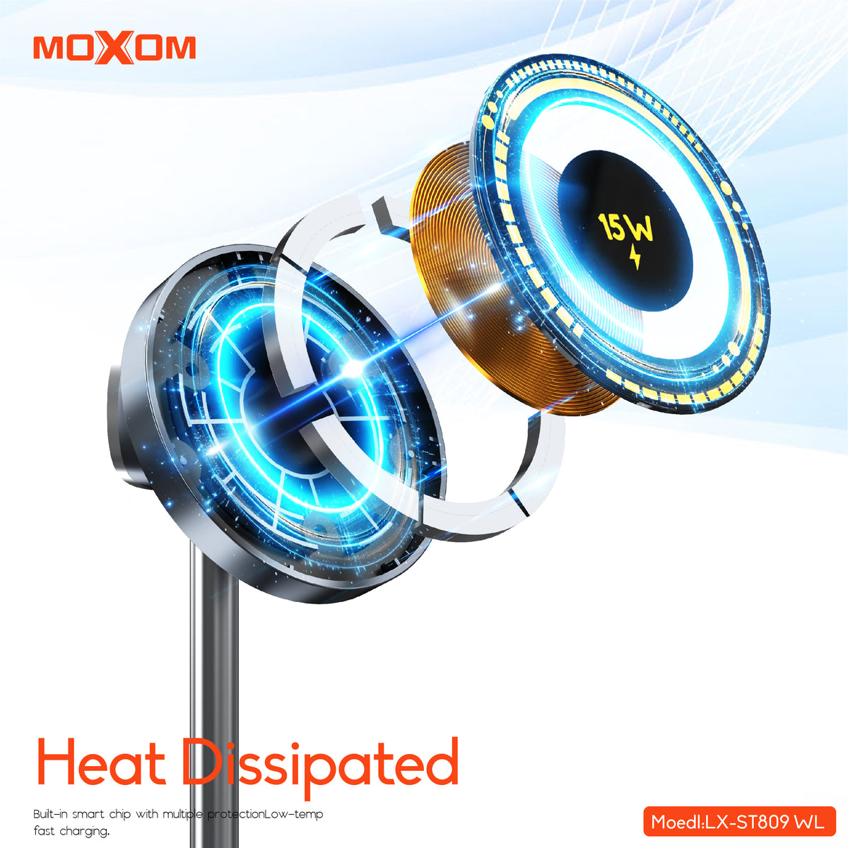Moxom LX-ST809 2-in-1 Wireless Charging Station