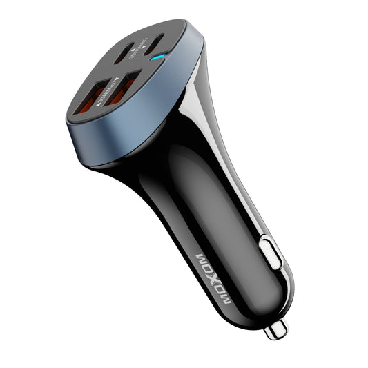 Moxom LX-VC807 LED 4-Port Car Charger – 2 USB + 2 Type-C