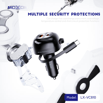 60W Mushroom-Design Car Charger – MOXOM LX-VC810