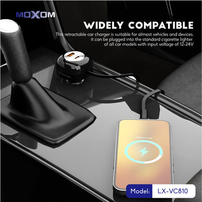 60W Mushroom-Design Car Charger – MOXOM LX-VC810