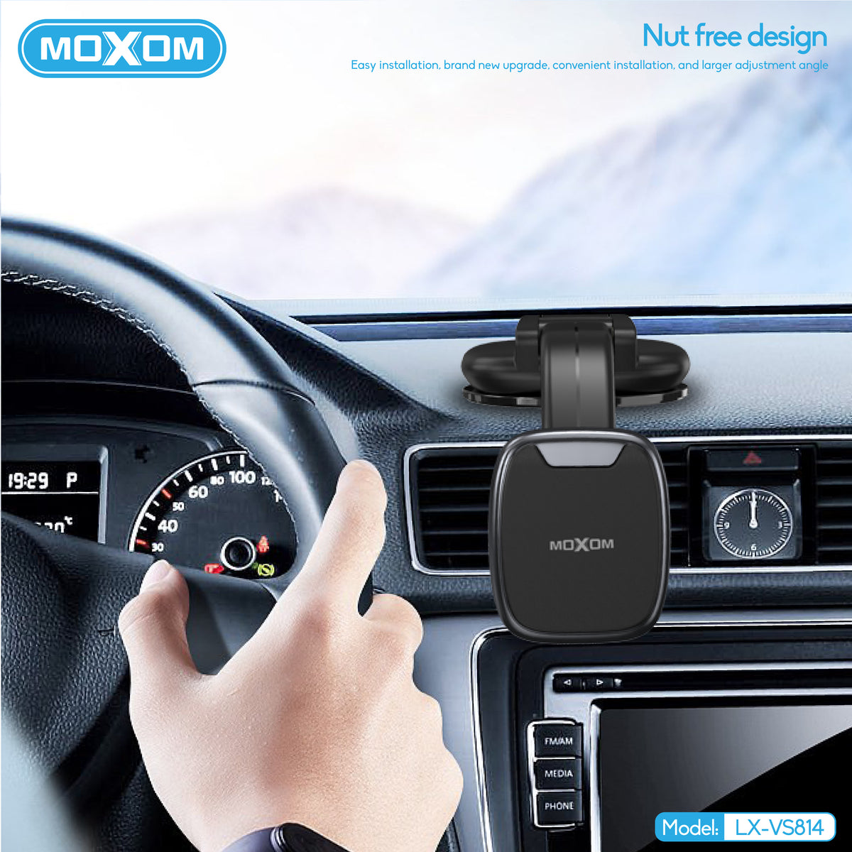 Flexible Magnetic Dashboard Phone Holder – MOXOM LX-VS814