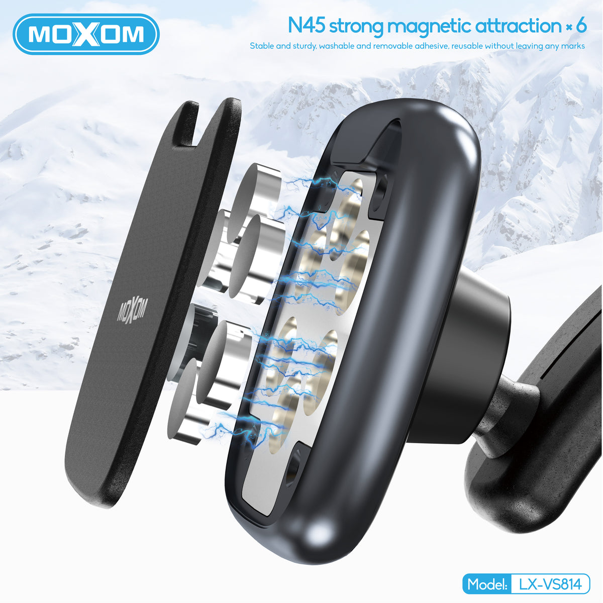 Flexible Magnetic Dashboard Phone Holder – MOXOM LX-VS814