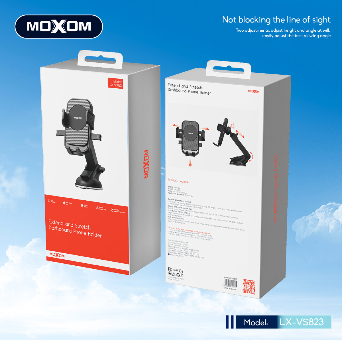 Extendable Dashboard Phone Holder – MOXOM LX-VS823