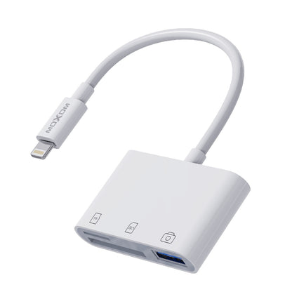 Moxom MX-AX52 3-in-1 OTG to Lightning USB Adapter - white background