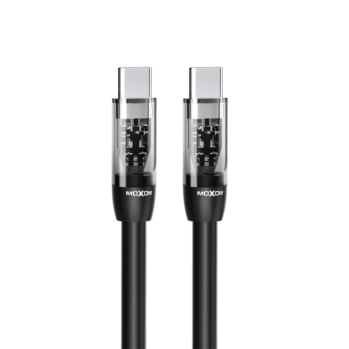 MOXOM MX-CB215 USB-C to USB-C Cable with LED Indicator – 60W PD Fast Charging, Phones, Tablets & Laptops