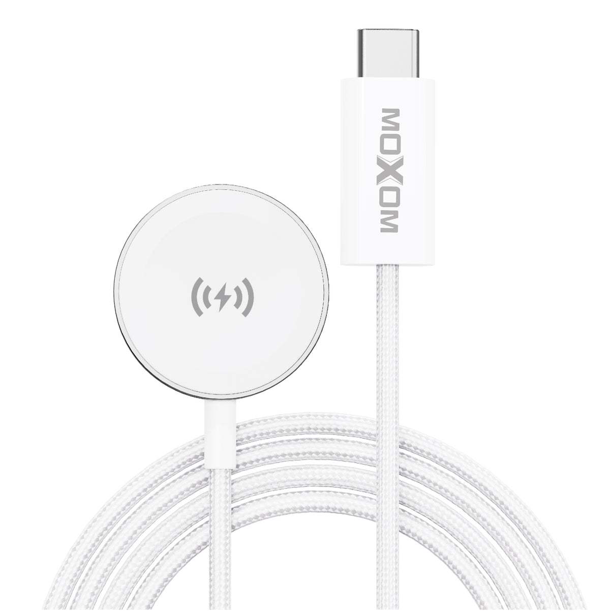 MOXOM MX-CB343WL Magnetic Smartwatch Charging Cable – 2.5W, Woven & Aluminium Alloy, 1m