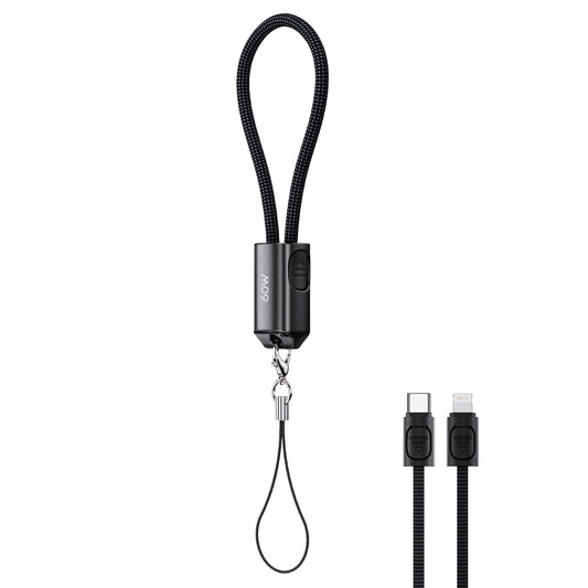 MOXOM MX-CB345 Keychain USB-C to Lightning Cable – 36W Fast Charging, Zinc Alloy & Nylon, 22cm