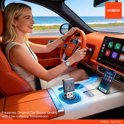 MOXOM MX-CL10 Wireless CarPlay Adapter – Turns Wired CarPlay Wireless, Dual-Band WiFi, Bluetooth 5.2