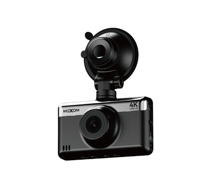 MOXOM MX-DC02 4K Dash Cam with Rear Camera – 3" IPS Screen, G-Sensor, Loop Recording, Super Capacitor