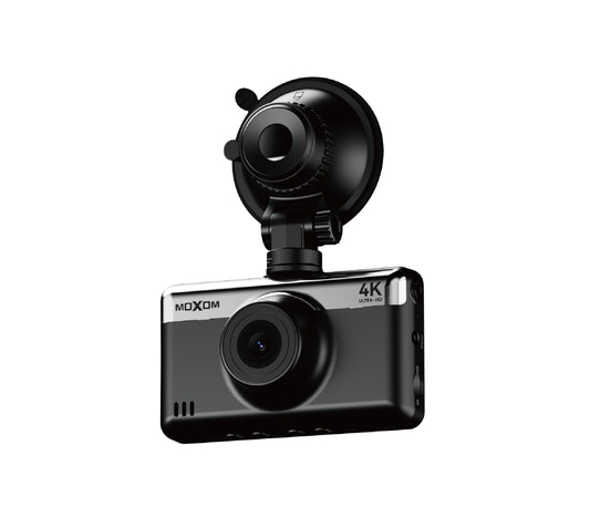 MOXOM MX-DC02 4K Dash Cam with Rear Camera – 3" IPS Screen, G-Sensor, Loop Recording, Super Capacitor