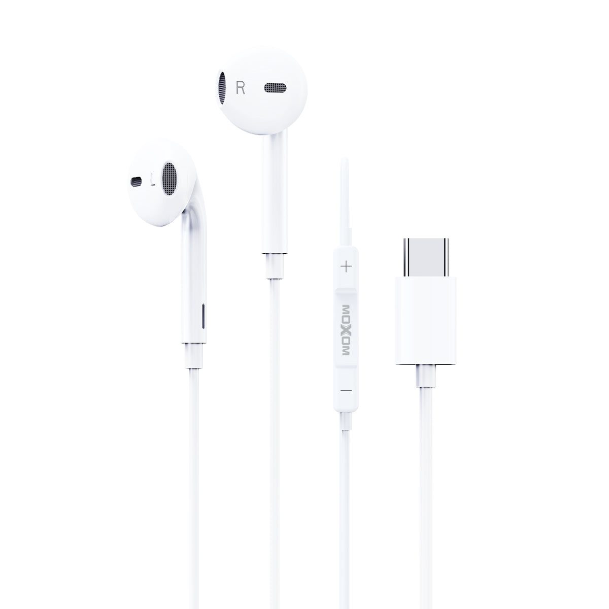 MOXOM MX-EP97 G2 USB-C Wired Earphones with Mic – 14mm Driver, For Samsung, iPhone 15 & Type-C Phones