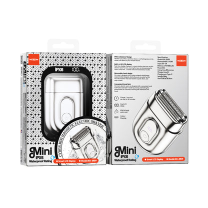 MOXOM MX-ER09 Cyber Mini Magnetic Electric Shaver – 80 Min Cordless, 1H Type-C Charge, Travel Size