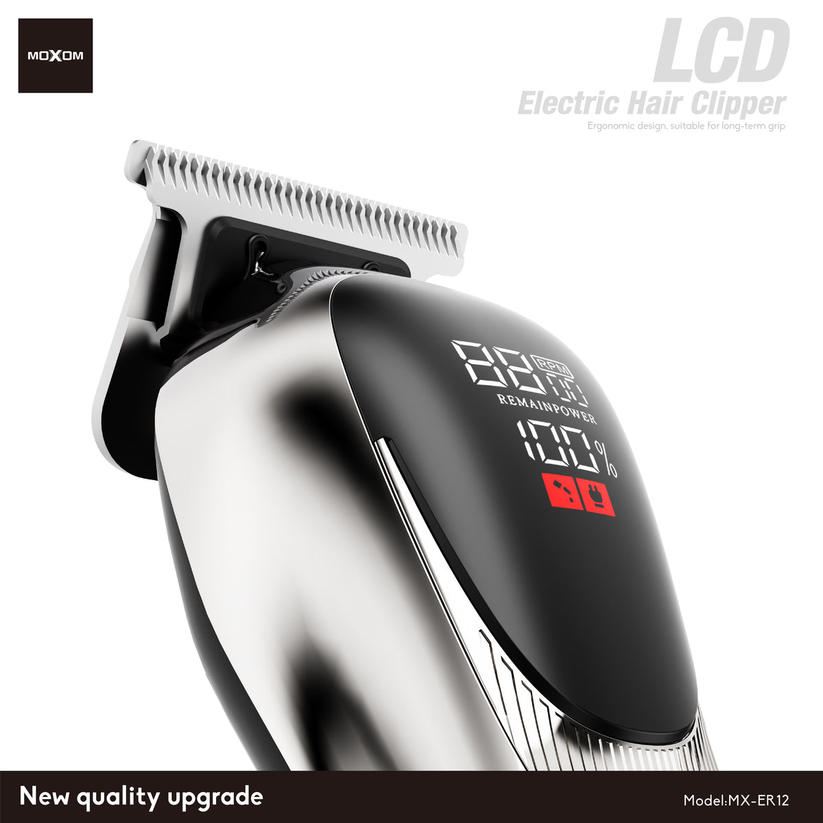 MOXOM MX-ER12 2-in-1 Electric Shaver & Beard Trimmer – Rechargeable, Close Shave & Precision Styling