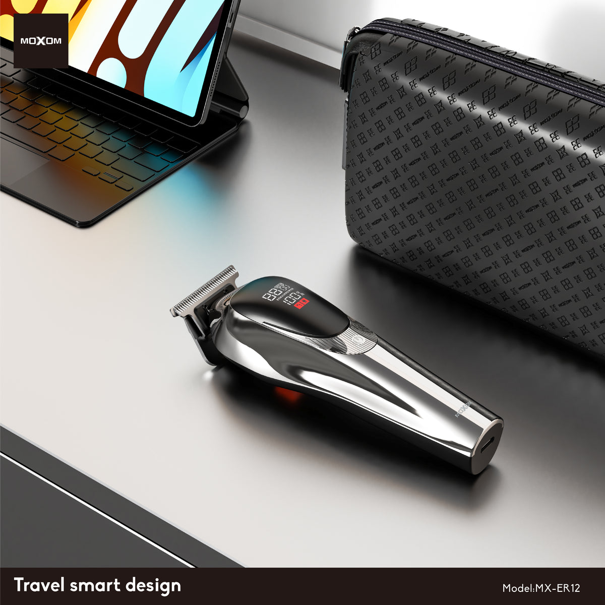 MOXOM MX-ER12 2-in-1 Electric Shaver & Beard Trimmer – Rechargeable, Close Shave & Precision Styling