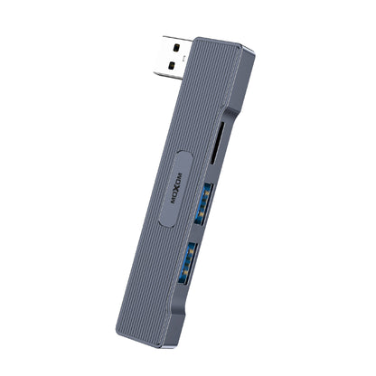 MOXOM MX-HB11 4-in-1 USB Hub – USB 3.0 5Gbps + 2× USB 2.0 + SD Card Reader for Laptop & PC