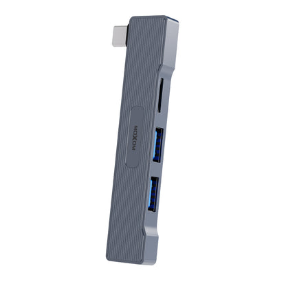 MOXOM MX-HB12 4-in-1 USB-C Hub – USB 3.0 5Gbps + 2× USB 2.0 + SD Card Reader for MacBook & Laptop