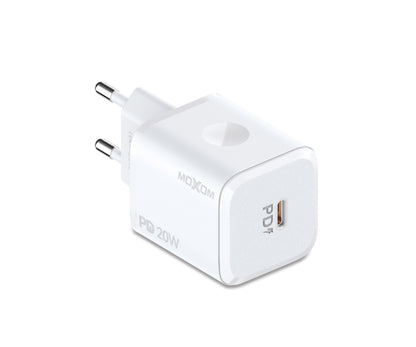 MOXOM MX-HC163 PD 20W USB-C Fast Charger – Charger Only, Compact, EU Plug, White