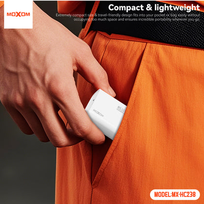 MOXOM MX-HC238 Prophet 22.5W Fast Charger – USB-A Quick Charging Wall Plug, EU Plug, White