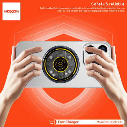 MOXOM MX-HC239WL Kernel 15W Magnetic Wireless Charger – MagSafe Compatible Puck, Cable Included