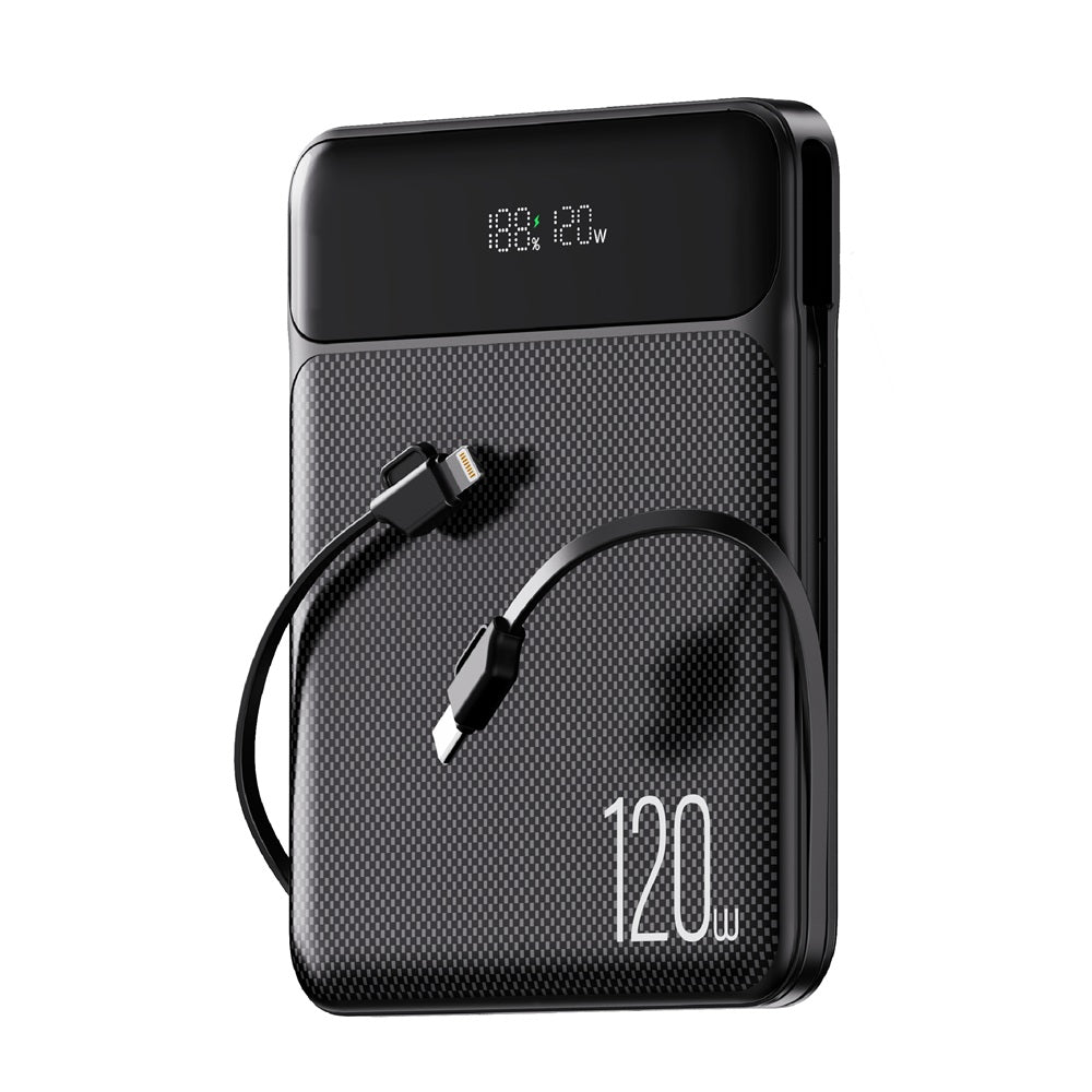 MOXOM MX-PB180 Utopia 20000mAh Laptop Power Bank – 120W, 100W USB-C, Built-in Cables, LCD Display
