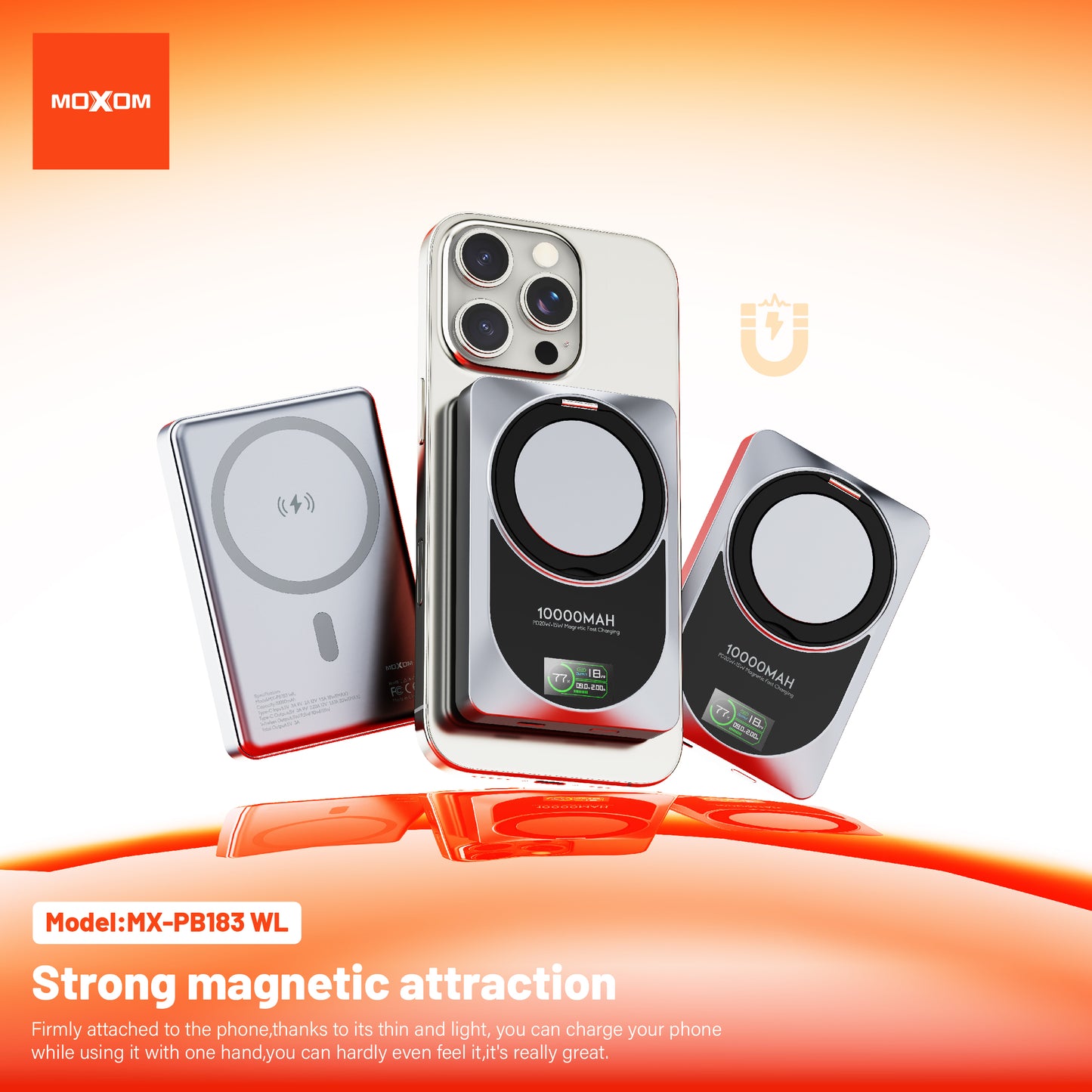 Moxom MX-PB183 MagSafe Power Bank with Stand 10000mAh 20W PD