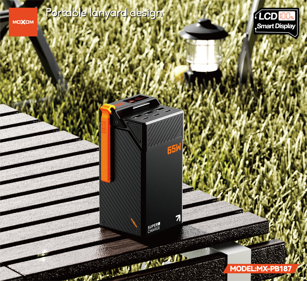 MOXOM MX-PB187 50000mAh Laptop Power Bank – 65W PD Fast Charging, Powers Laptops, Tablets & Phones