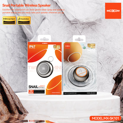MOXOM MX-SK101 Mini Bluetooth Speaker – Pocket-Size, Lightweight, All-Day Battery
