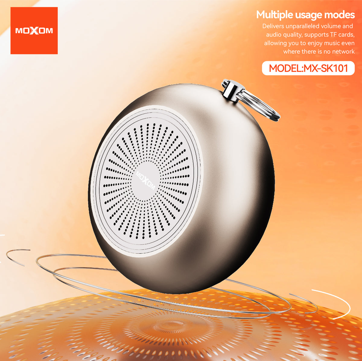 MOXOM MX-SK101 Mini Bluetooth Speaker – Pocket-Size, Lightweight, All-Day Battery