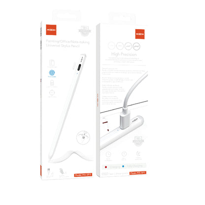 MOXOM MX-SP11 Rechargeable Stylus Pen for iPad – Fine Tip, 12H Battery, Auto-Off