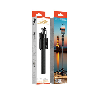 MOXOM MX-SS21 Phone Photography Stand – Extends to 1.8m, Bluetooth Remote, Fits Phones up to 7"