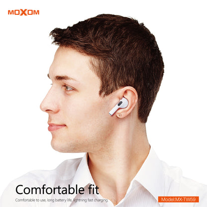 MOXOM MX-TW59 Spatial Audio True Wireless Earbuds – Bluetooth 5.3, 1H Fast Charge, Type-C