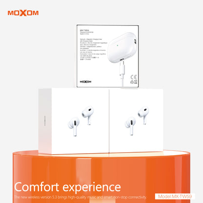 MOXOM MX-TW59 Spatial Audio True Wireless Earbuds – Bluetooth 5.3, 1H Fast Charge, Type-C