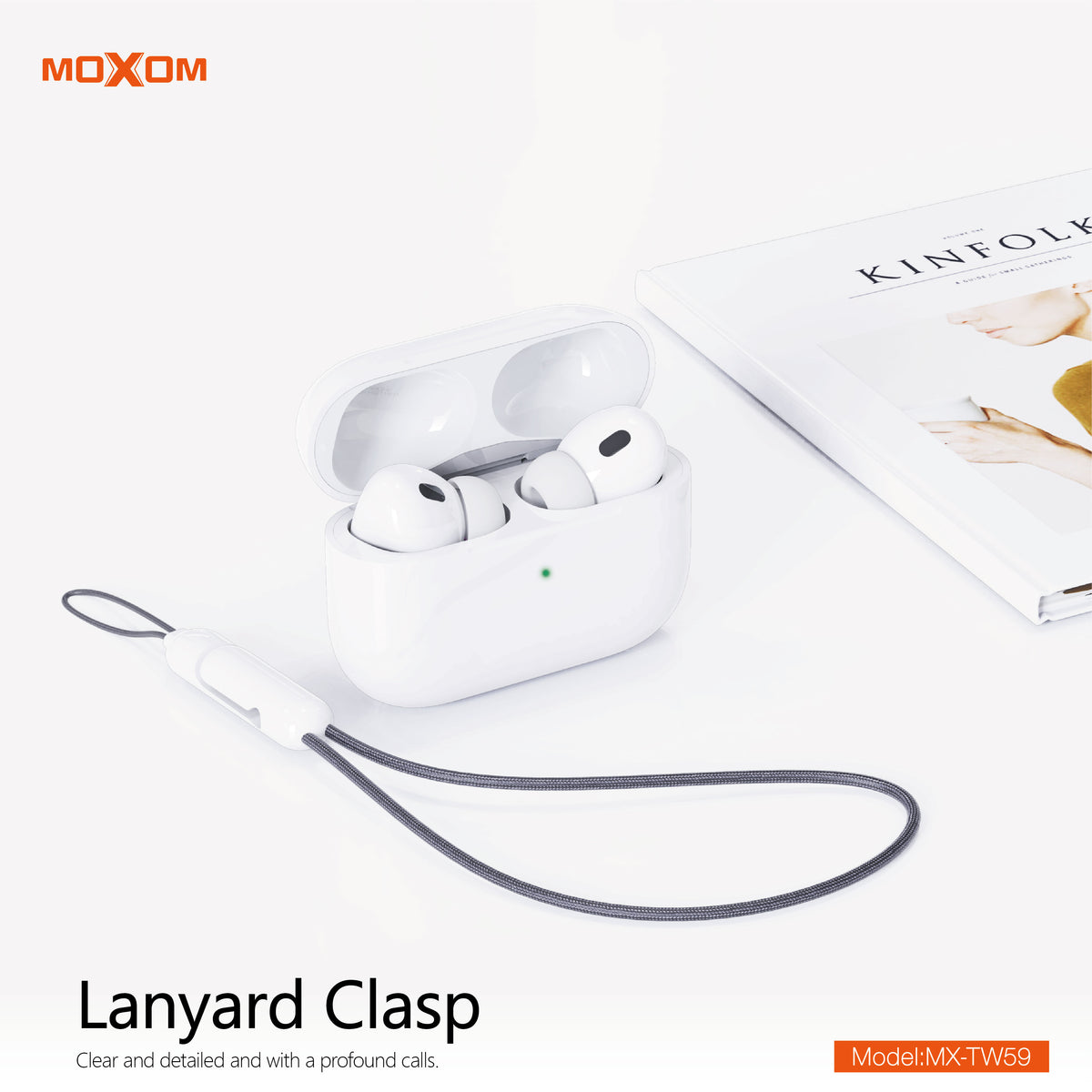 MOXOM MX-TW59 Spatial Audio True Wireless Earbuds – Bluetooth 5.3, 1H Fast Charge, Type-C