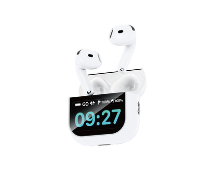 MOXOM MX-TW84 Eva Touch Screen Wireless Earbuds – 1.45" Smart Case Display, ANC -22dB, BT 6.0, IPX4