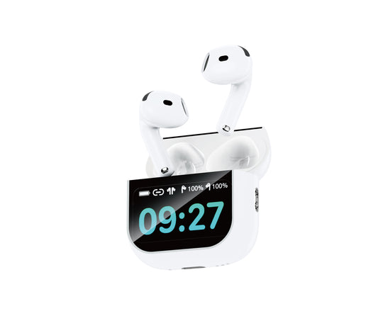 MOXOM MX-TW84 Eva Touch Screen Wireless Earbuds – 1.45" Smart Case Display, ANC -22dB, BT 6.0, IPX4