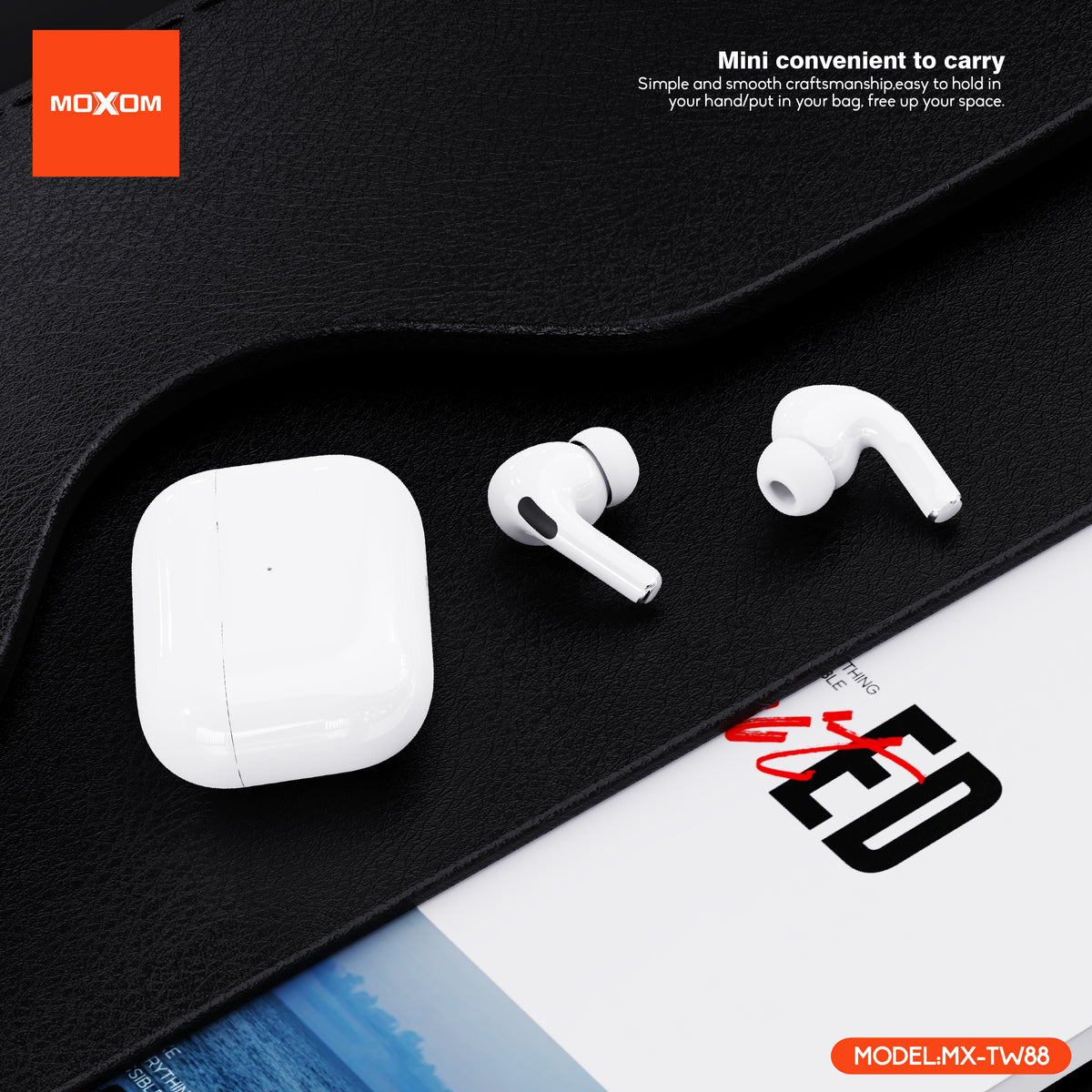 MOXOM MX-TW88 Air 3 Wireless Earbuds – Bluetooth 5.3, 6H Playback, Lightning Charging Case