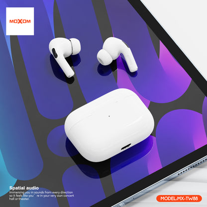 MOXOM MX-TW88 Air 3 Wireless Earbuds – Bluetooth 5.3, 6H Playback, Lightning Charging Case