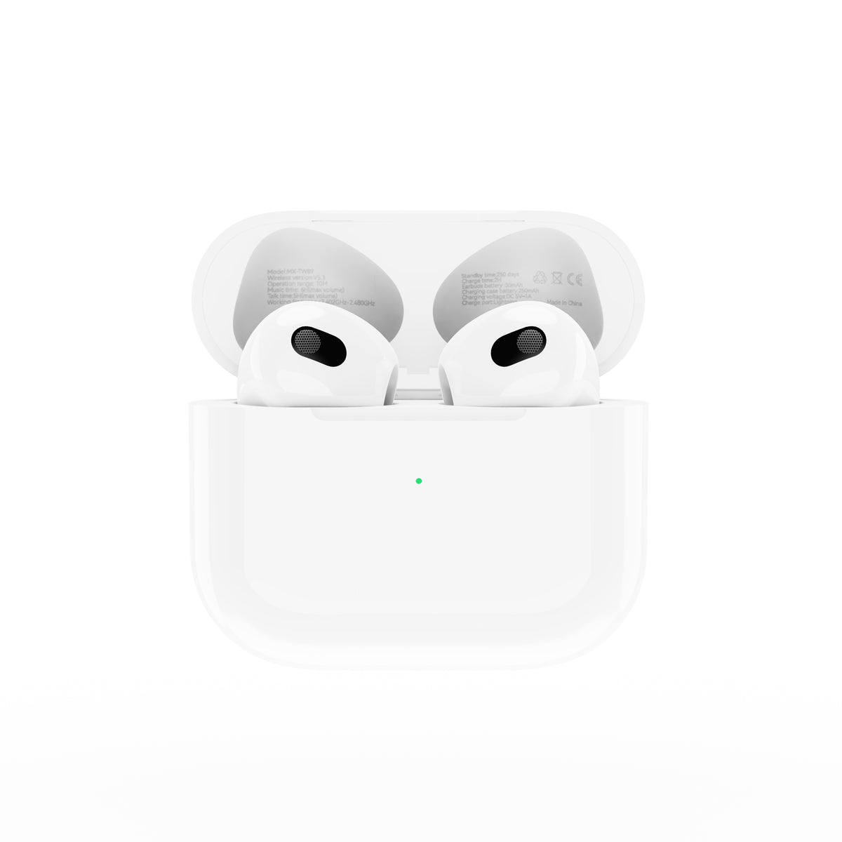 MOXOM MX-TW89 Air 4 Wireless Earbuds – Bluetooth 5.3, 6H Playback, 250-Day Standby, Lightning Case