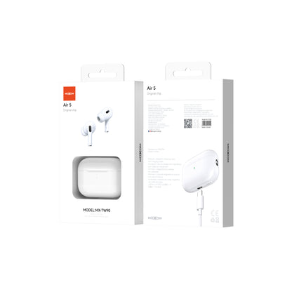 MOXOM MX-TW90 Air 5 Wireless Earbuds – Bluetooth 5.3, 6H Playback, 250-Day Standby, Type-C Case