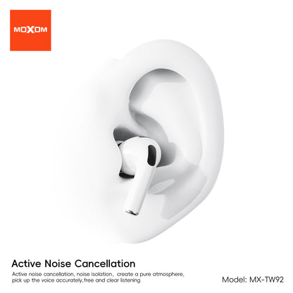 MOXOM MX-TW92 Air 8 Wireless Earbuds – Bluetooth 6.0, 5H Music, Clear Calls, Type-C Case