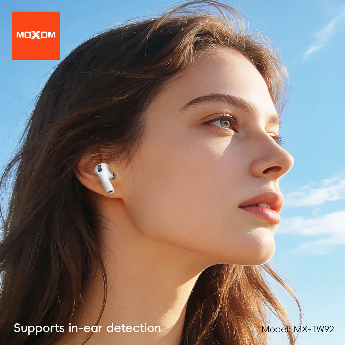 MOXOM MX-TW92 Air 8 Wireless Earbuds – Bluetooth 6.0, 5H Music, Clear Calls, Type-C Case