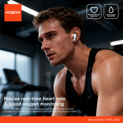 MOXOM MX-TW96 HeartPulse ANC Wireless Earbuds – Noise Cancelling up to 25dB, Bluetooth 6.0, 13mm Driver