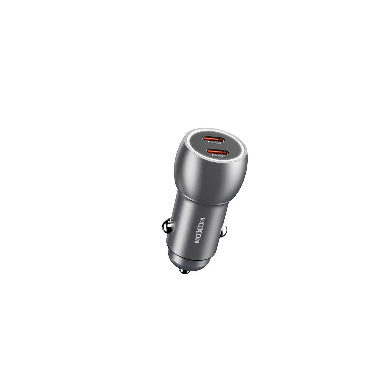MOXOM MX-VC45 Pilot 60W Car Charger – Dual USB-C 30W+30W, PD & PPS Fast Charging, 12-24V