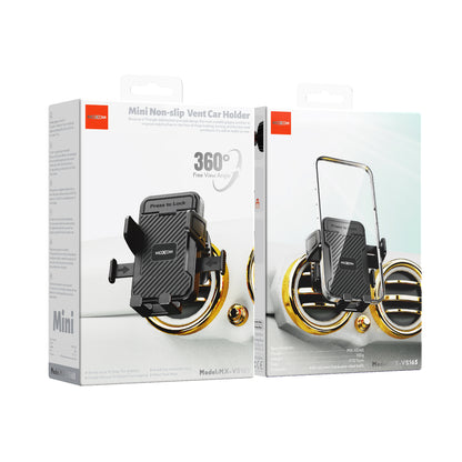 MOXOM MX-VS165 Mini Non-Slip Air Vent Phone Holder – Compact, Firm Grip Over Bumps, 100g