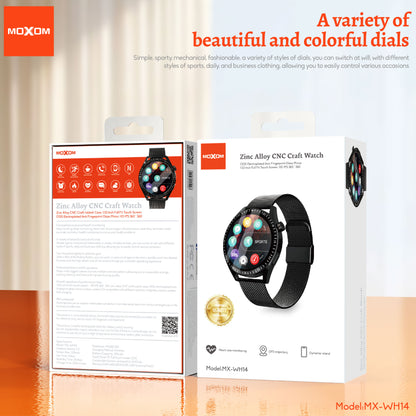 MOXOM MX-WH14 Smartwatch – 1.53" HD Touchscreen, Bluetooth Calling, Heart Rate & Sleep Tracking