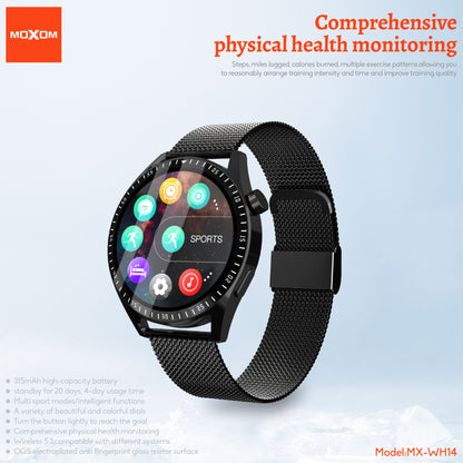 MOXOM MX-WH14 Smartwatch – 1.53" HD Touchscreen, Bluetooth Calling, Heart Rate & Sleep Tracking