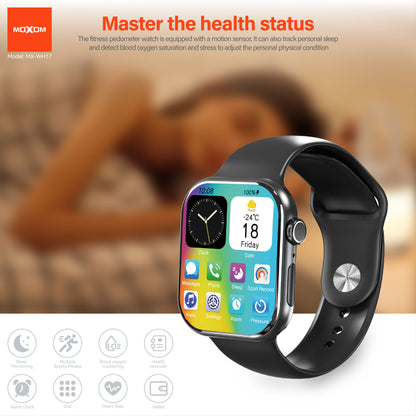 MOXOM MX-WH17 Smartwatch – 2.04" AMOLED HD Display, Bluetooth Calling, IP68, Wireless Charging