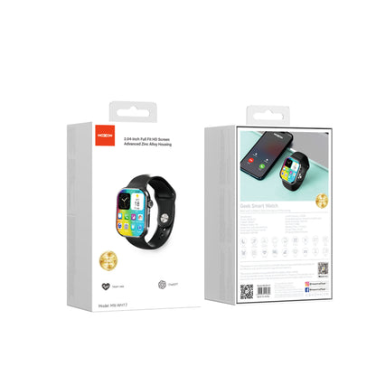 MOXOM MX-WH17 Smartwatch – 2.04" AMOLED HD Display, Bluetooth Calling, IP68, Wireless Charging