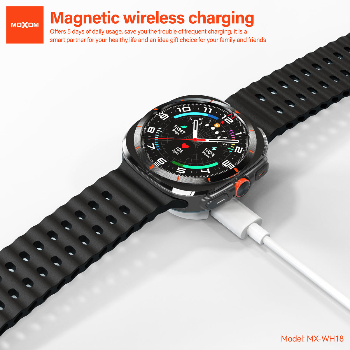 MOXOM MX-WH18 Smartwatch – Bold 2.1" HD Display, Bluetooth Calling, Multi-Sport & Wellness Tracking